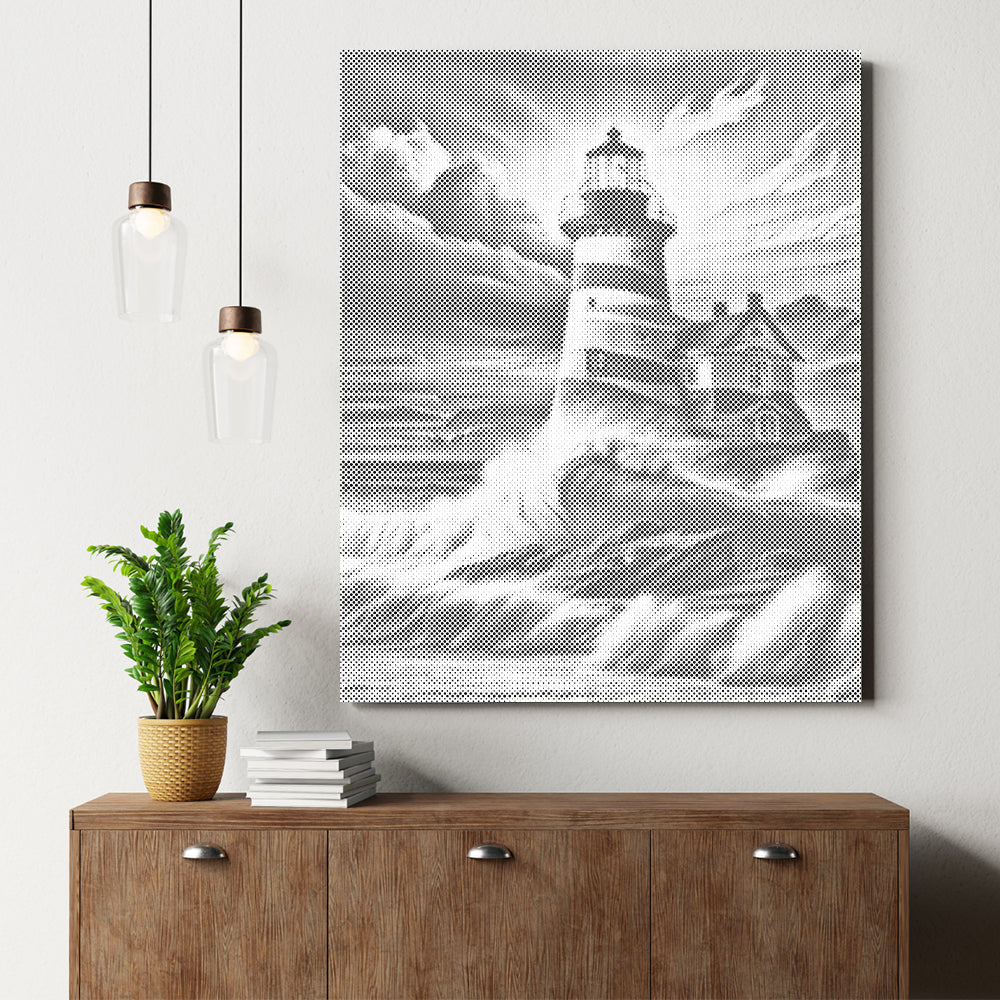 Plein rond – Phare – Peinture à points