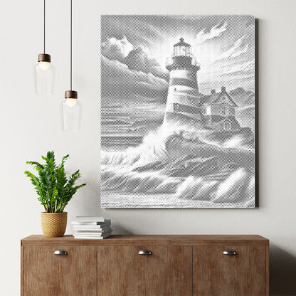 Plein rond – Phare – Peinture à points