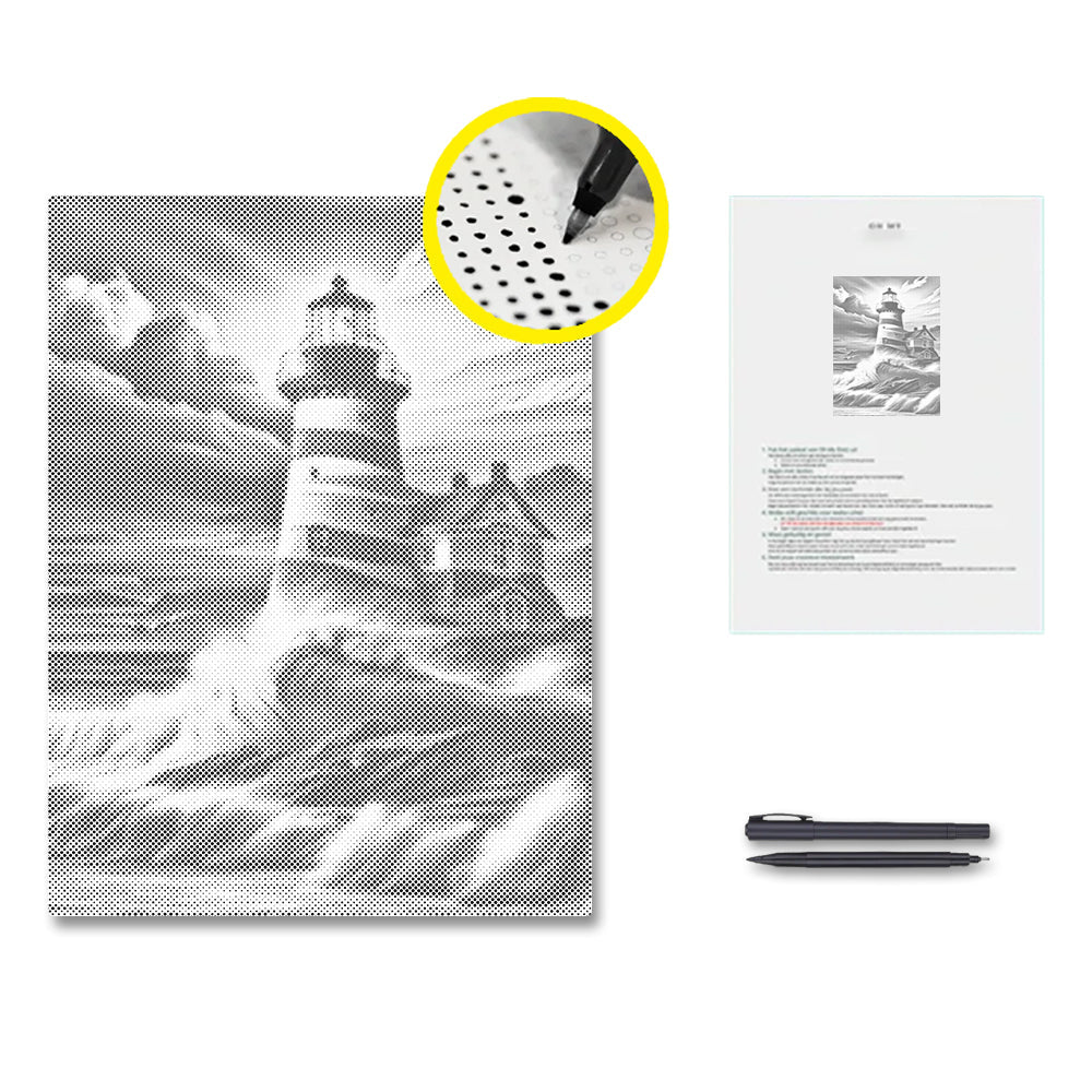 Plein rond – Phare – Peinture à points
