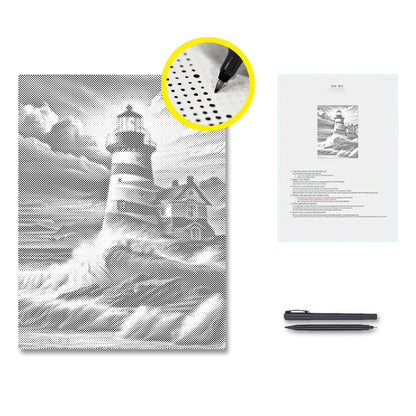 Plein rond – Phare – Peinture à points
