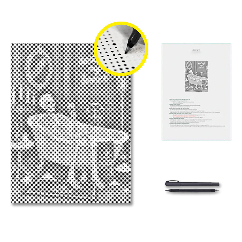 Détente du squelette – Peinture à points