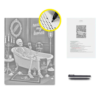 Détente du squelette – Peinture à points