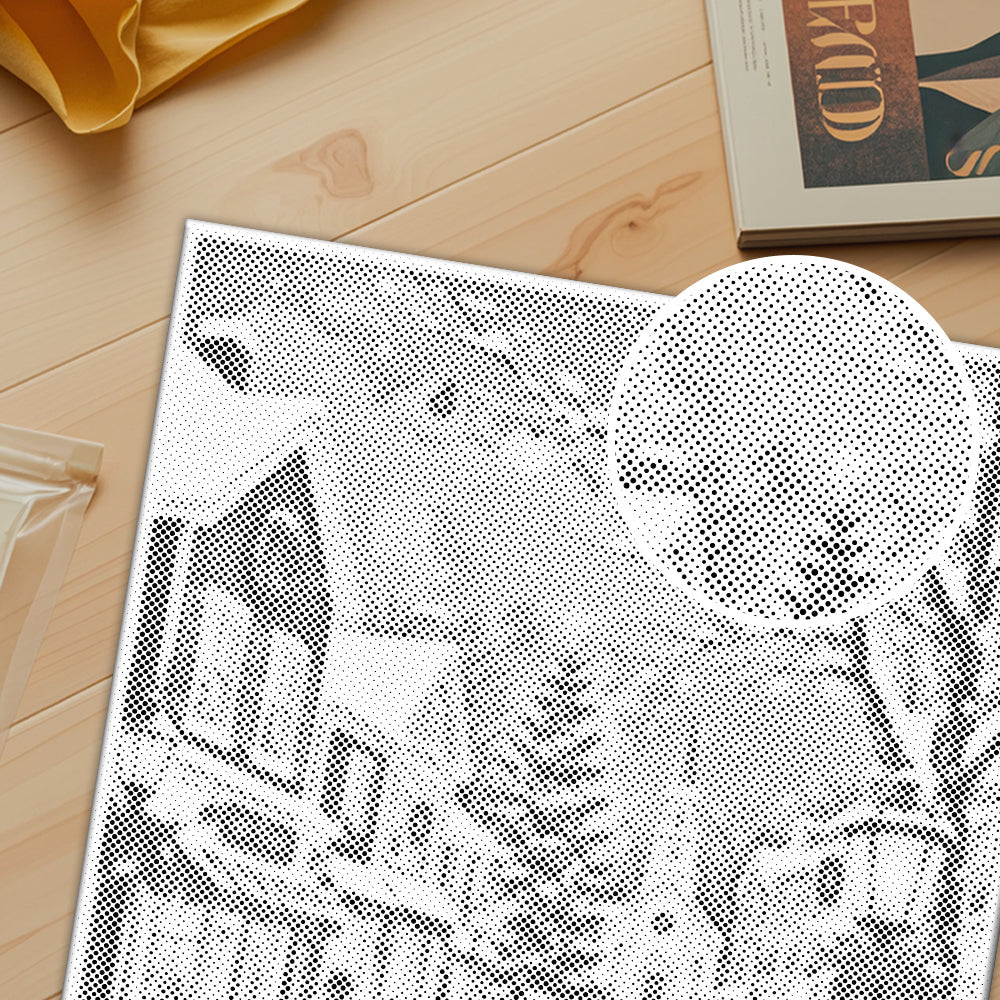 Village de Noël d'hiver – Peinture à points