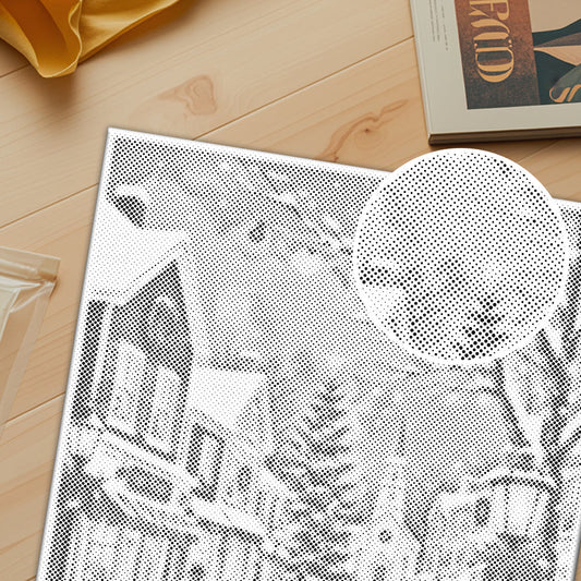 Village de Noël d'hiver – Peinture à points
