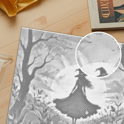 Silhouette de sorcière – Peinture à points