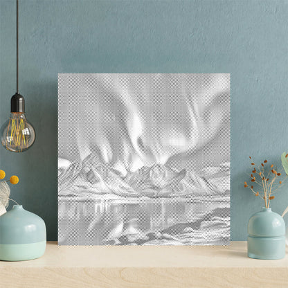 Aurores boréales bleues – Peinture à points