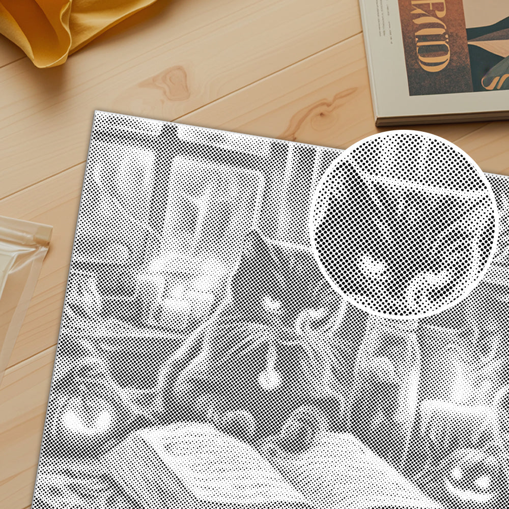 Chat assis à côté – Peinture à points