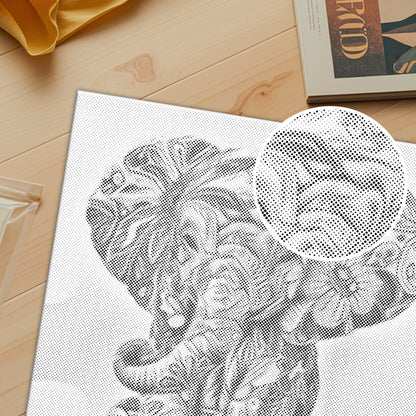 Bébé éléphant floral – Peinture à points