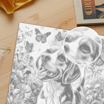 Chien de campagne heureux – Peinture à points