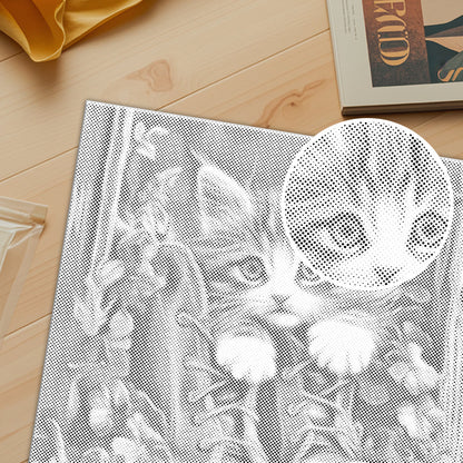 Chaton en bottes – Peinture à points