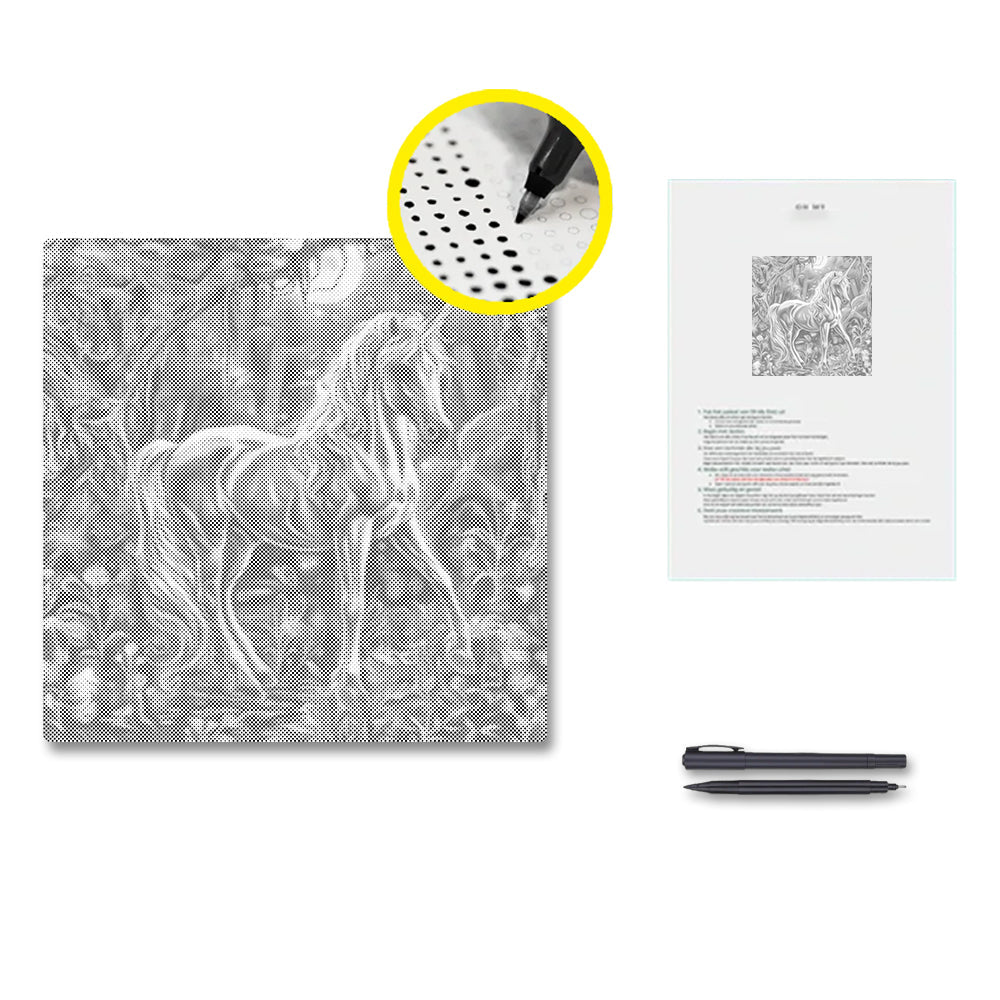 Licorne magique – Peinture à points