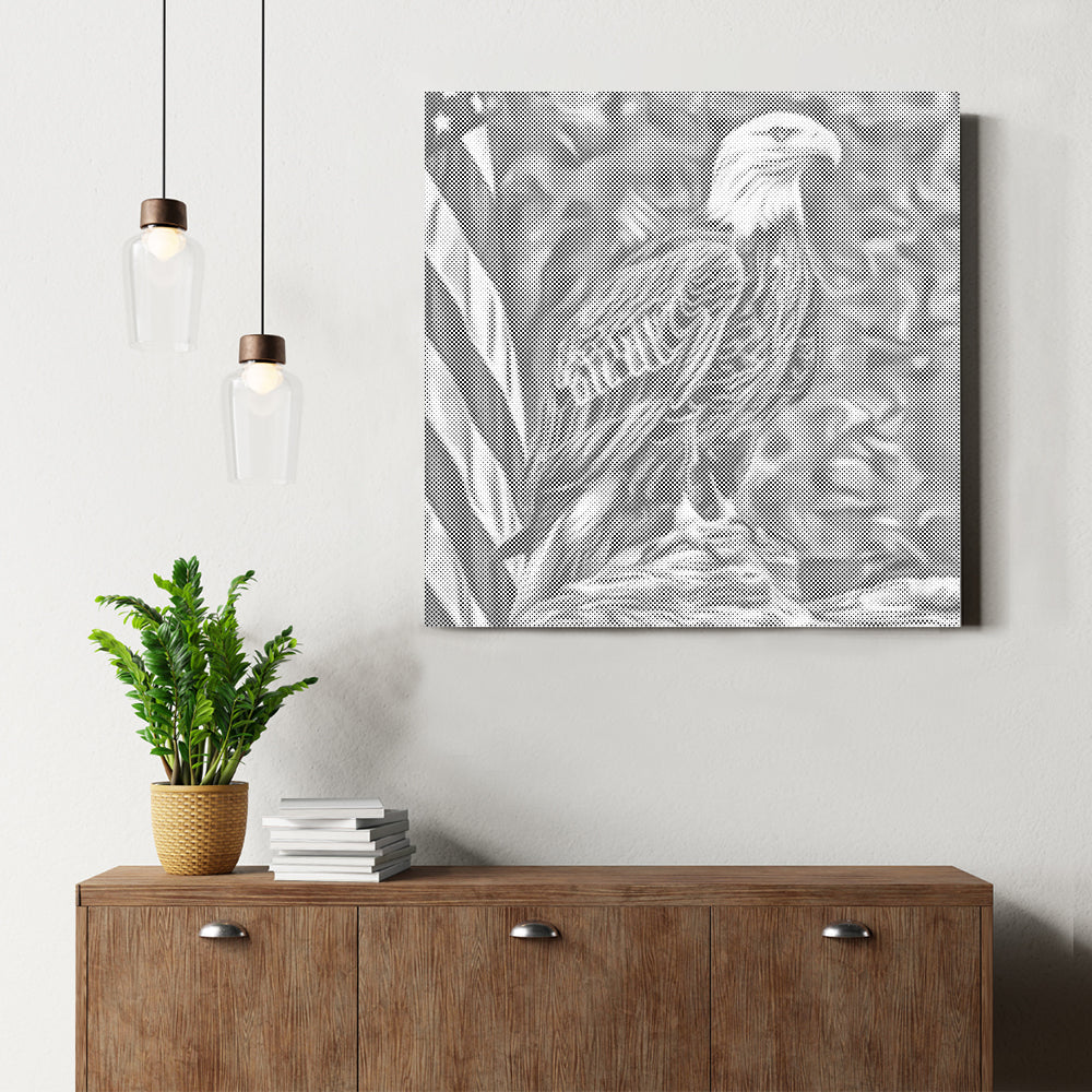 Aigle patriotique – Peinture à points