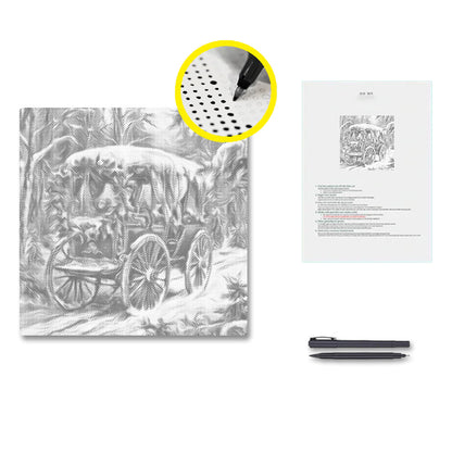 Promenade en traîneau de Noël victorienne – Peinture à points