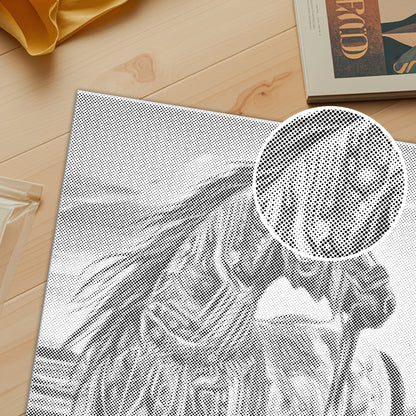 Cheval de guerre – Peinture à points