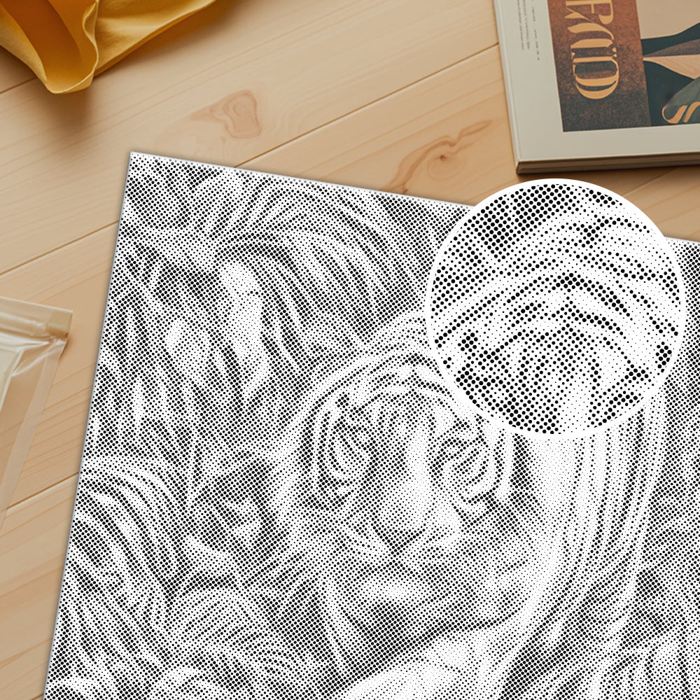 Tigre blanc dans la forêt – Peinture à points