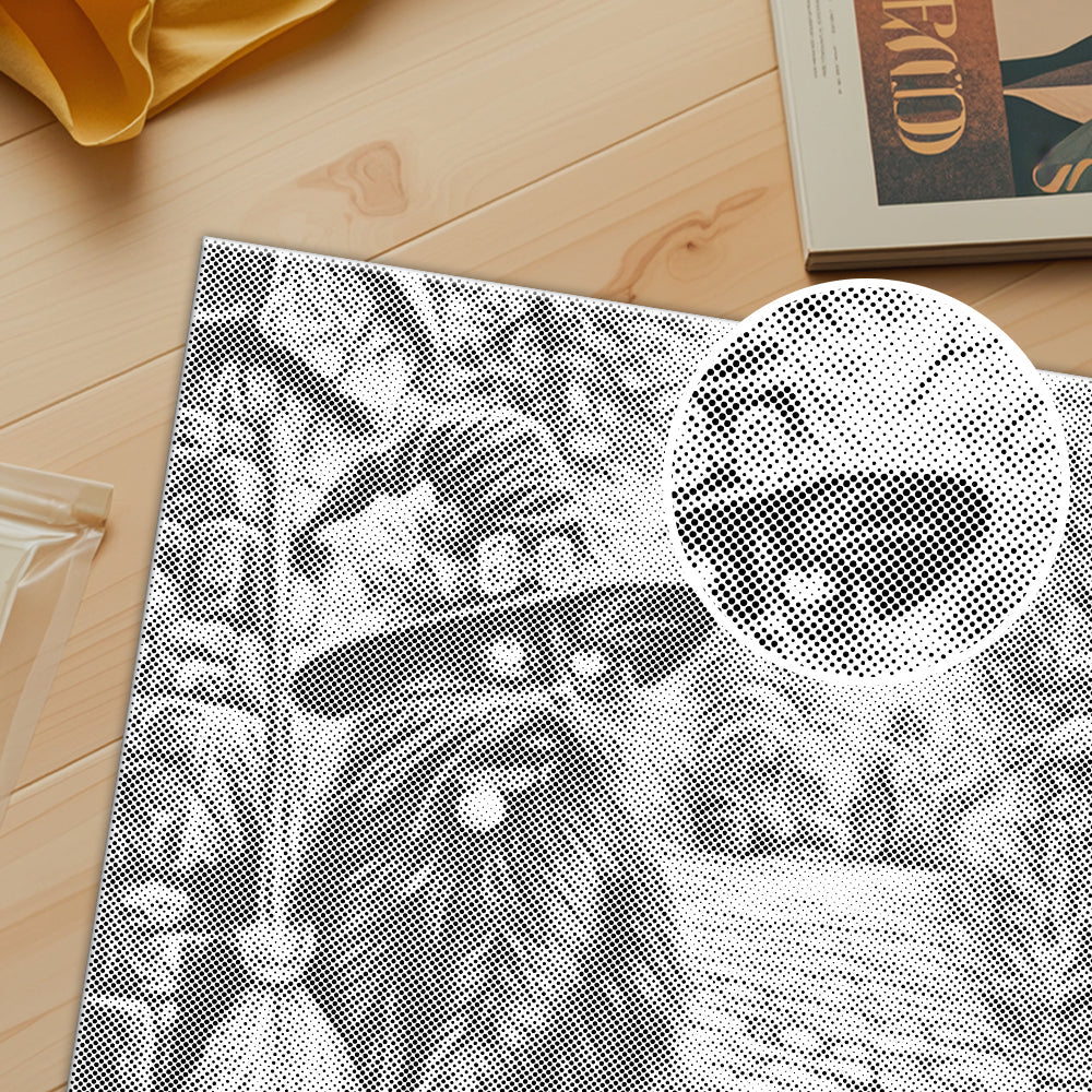 Chapeau de sorcière et balai – Peinture à points