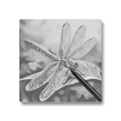 Libellule colorée - Peinture à Points