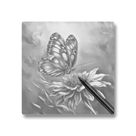 Papillon vibrant - Peinture à Points