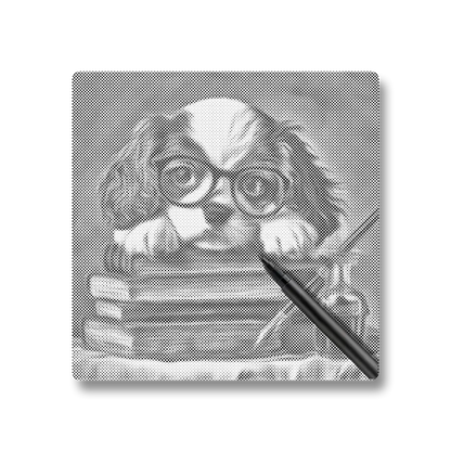 Adorable chiot lecteur - Peinture à Points