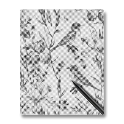 Merle bleu et iris - Peinture à Points