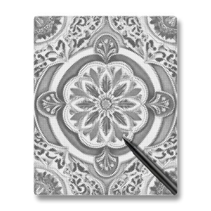 Mandala vert doré - Peinture à Points