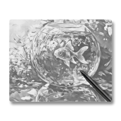 Poisson rouge - Peinture à Points