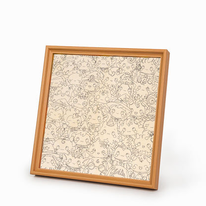 Mélange de Monstres - Puzzle en bois à colorier