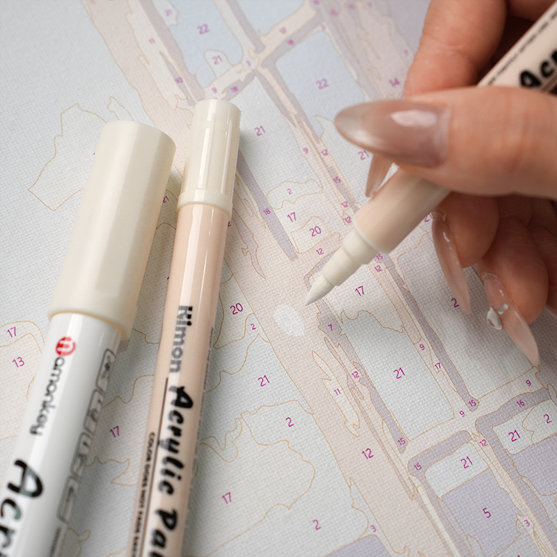 Stylos à peinture acrylique blancs (paquet de 2)