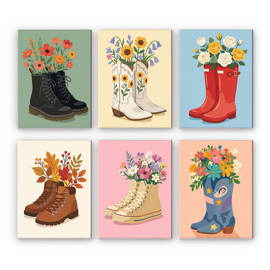 Des fleurs dans les chaussures