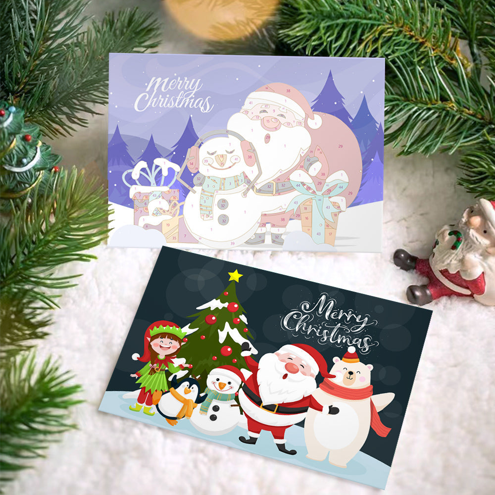 Carte de Noël I - Peinture par numéros