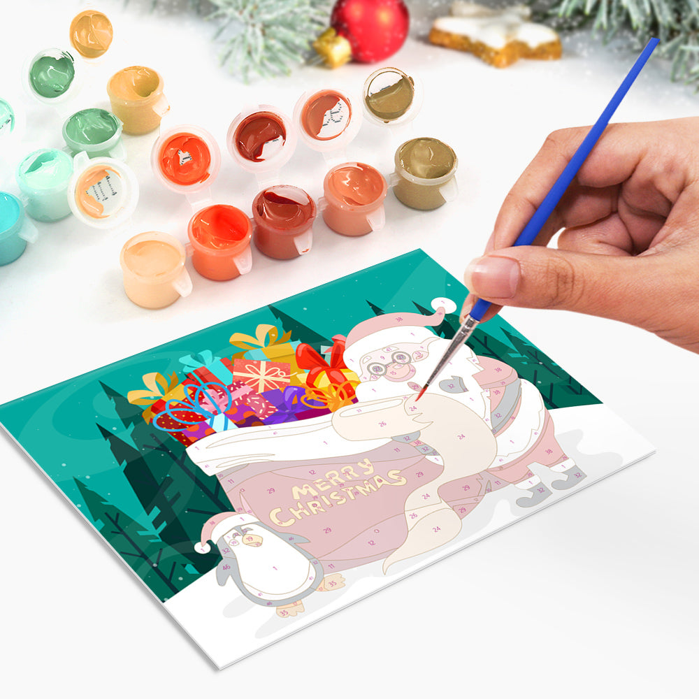 Carte de Noël I - Peinture par numéros