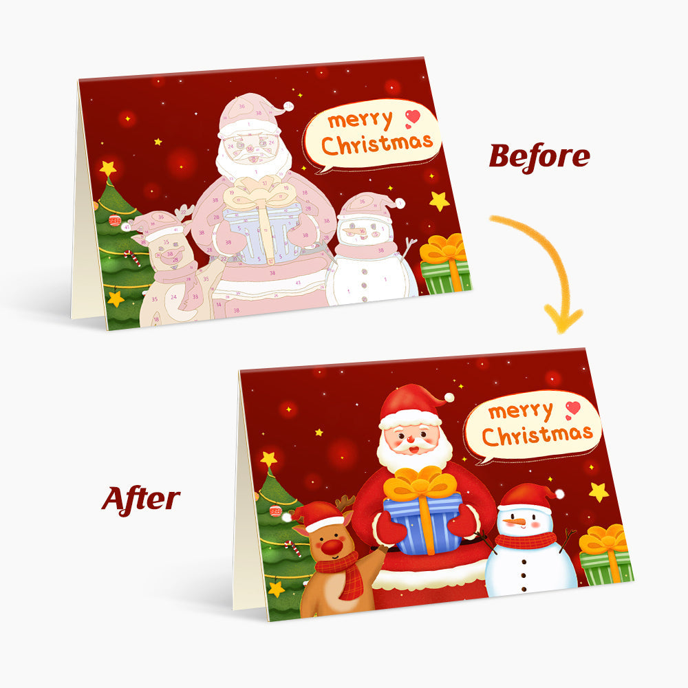 Carte de Noël I - Peinture par numéros