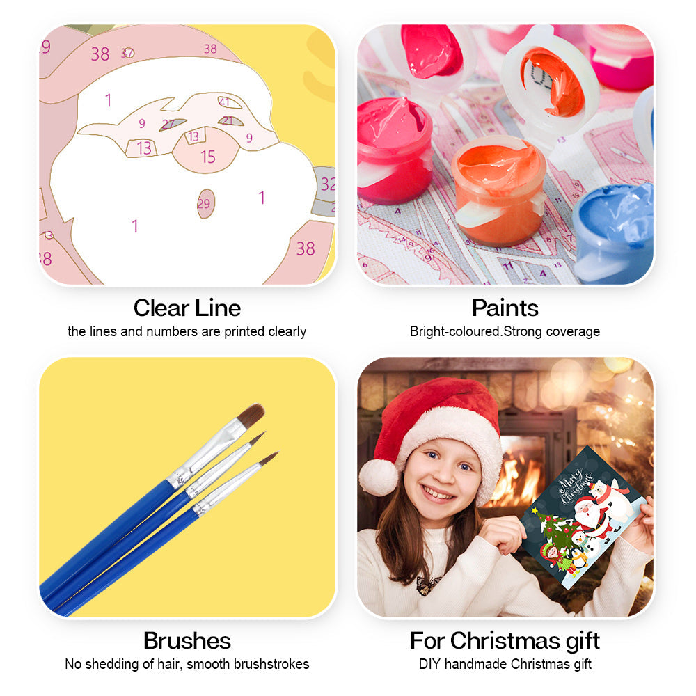 Carte de Noël I - Peinture par numéros