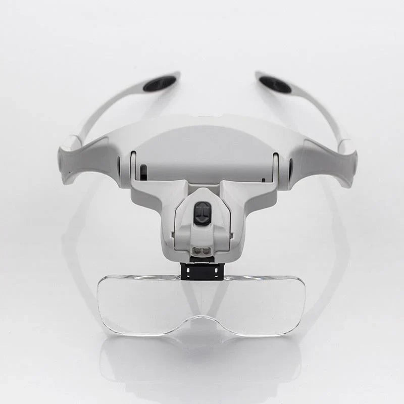 Loupe serre-tête avec éclairage LED