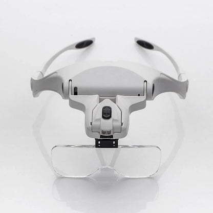 Loupe serre-tête avec éclairage LED