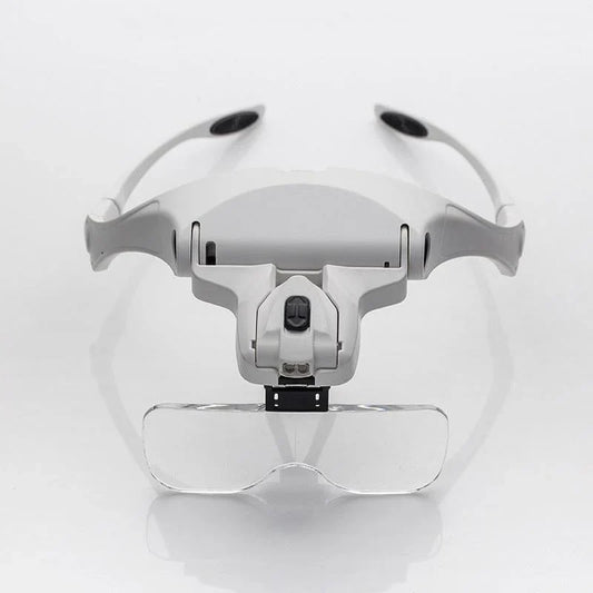 Loupe serre-tête avec éclairage LED