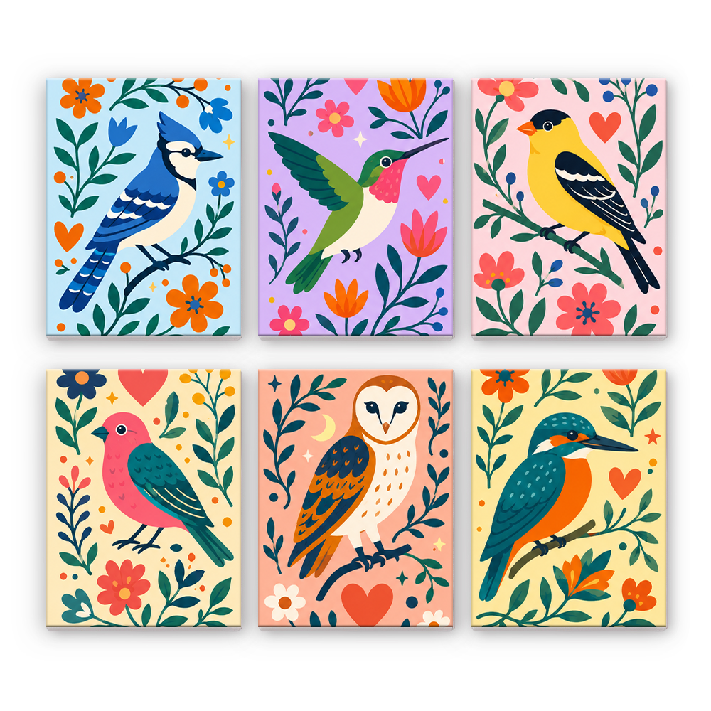 Oiseaux en fleurs