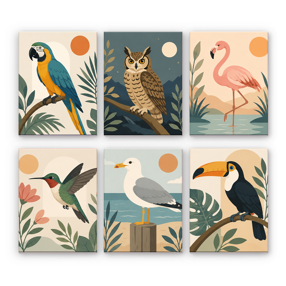 Collection d'oiseaux sauvages