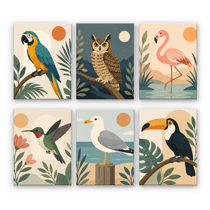 Collection d'oiseaux sauvages