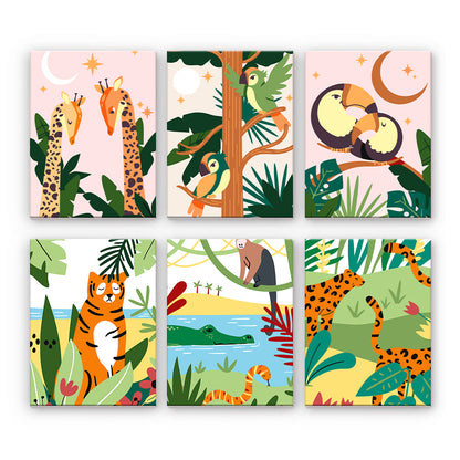 Collage d’animaux de la jungle