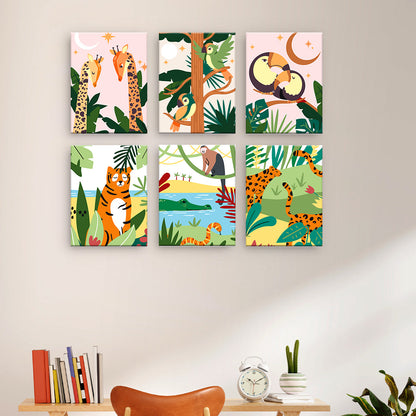 Collage d’animaux de la jungle