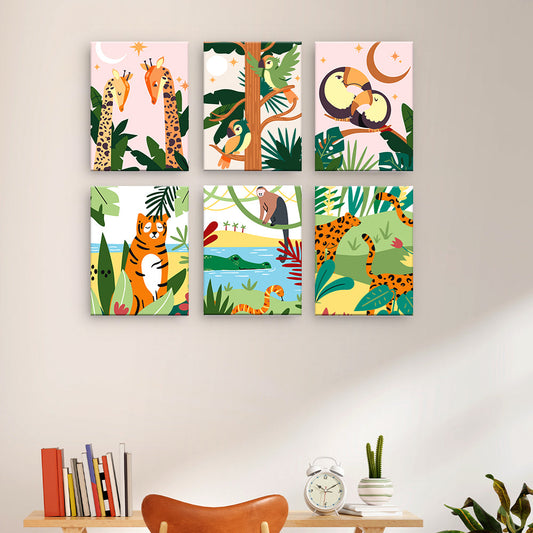 Collage d’animaux de la jungle