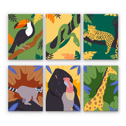 Animaux de la jungle tropicale