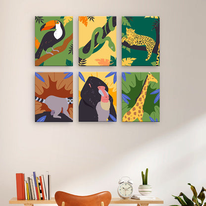 Animaux de la jungle tropicale