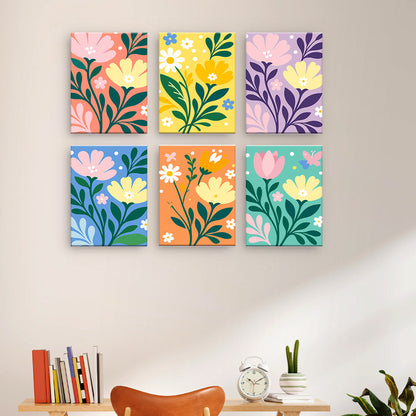 Fleurs colorées