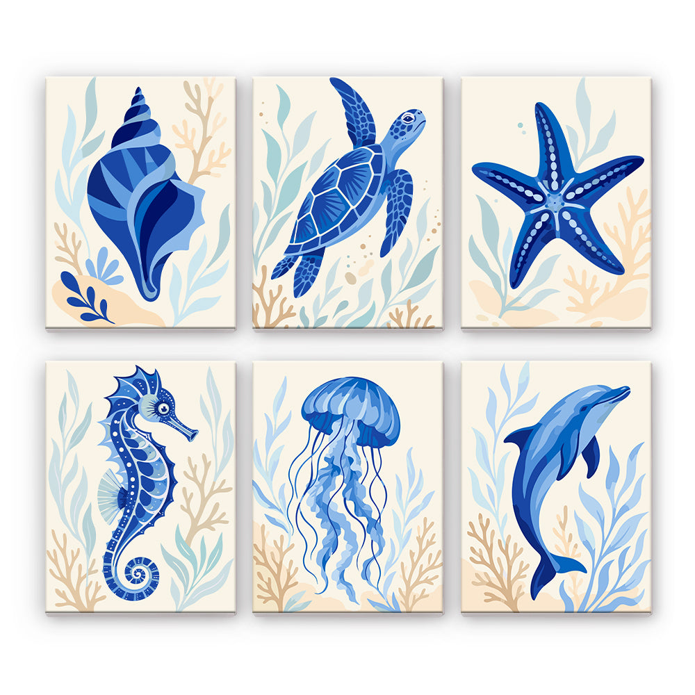 Animaux de l'océan bleu