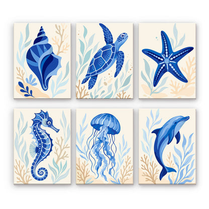 Animaux de l'océan bleu