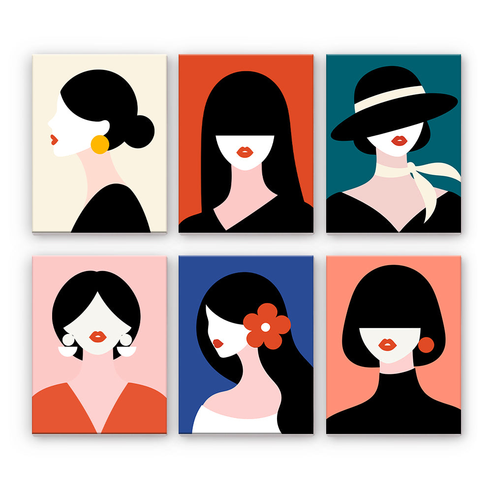 Portraits de femmes de mode