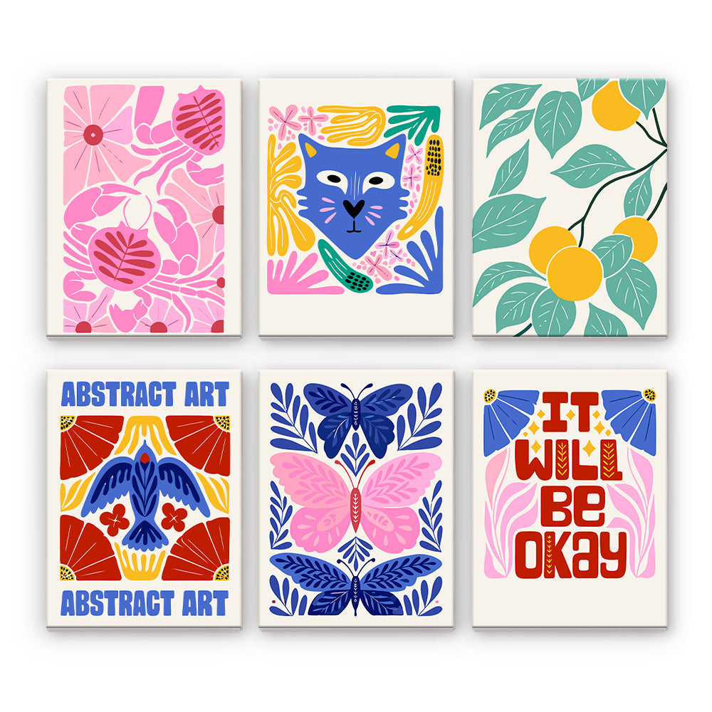 Motifs abstraits colorés