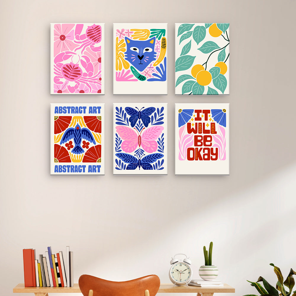 Motifs abstraits colorés